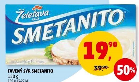 Sýr tavený Smetanito Želetava