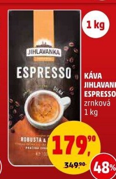 Zrnková káva Jihlavanka Espresso