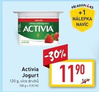 Jogurt ochucený Activia Danone
