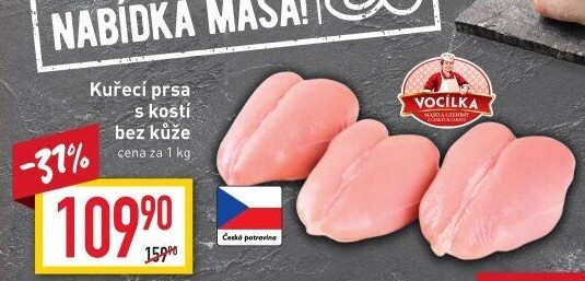 Kuřecí prsa s kostí Vocílka