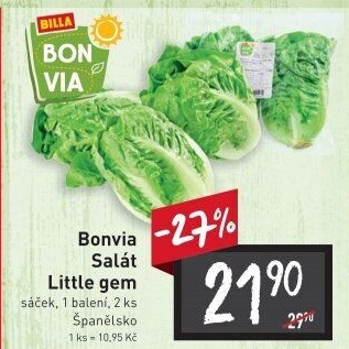 Salát little gem Billa Bonvia