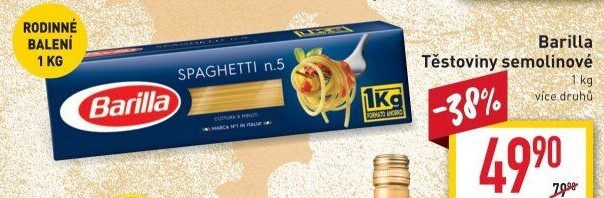 Těstoviny semolinové Barilla