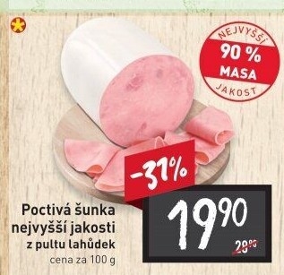 Šunka poctivá nejvyšší jakosti