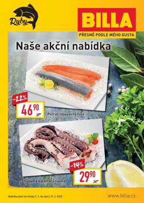 akční leták BILLA 9.3.2022-15.3.2022