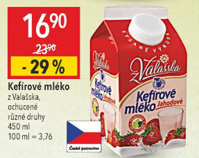 Kefírové mléko ochucené Mlékárna Valašské Meziříčí