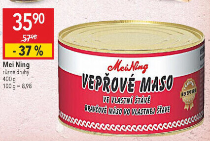 Maso vepřové ve vlastní šťávě Meining