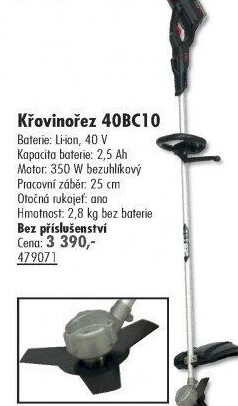 Aku Křovinořez VeGA AKU 40BC10
