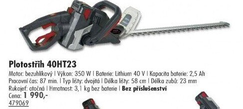 Aku plotostřih VeGA 40HT23