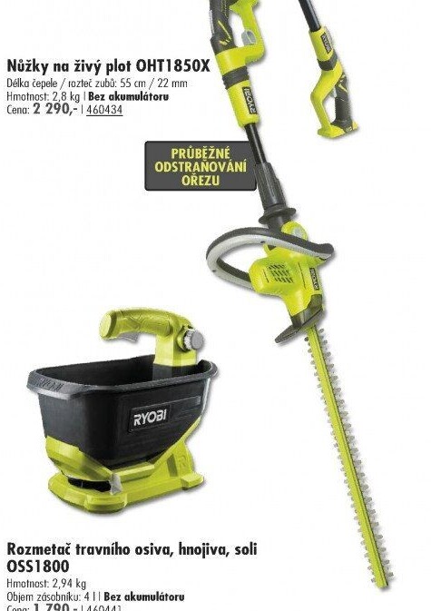 Aku teleskopické nůžky OHT1850X Ryobi