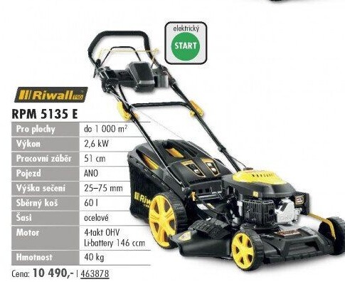 Benzínová sekačka Riwall RPM 5135