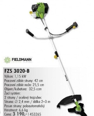 Benzinový křovinořez Fieldmann FZS 3020-B