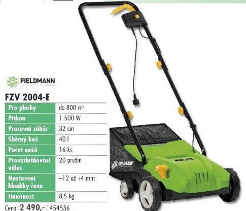 Elektrický vertikutátor Fieldmann FZV 2004-E