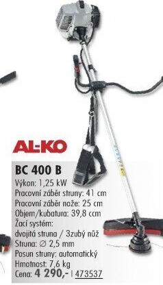 Křovinořez benzinový AL-KO BC 400 B