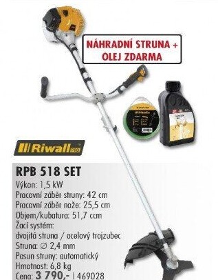 Křovinořez benzinový Riwall RPB518