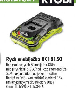 Rychlonabíječka baterií Ryobi