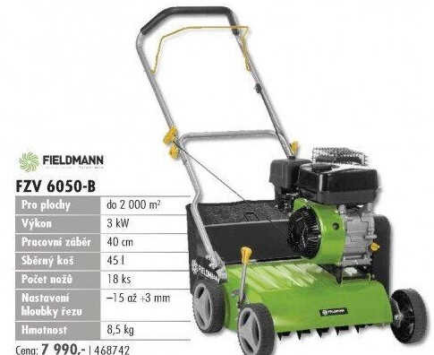 Vertikutátor benzinový Fieldmann FZV6050B