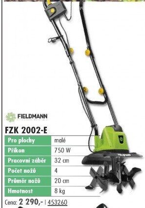 Zahradní kultivátor FZK 2002 E Fieldmann