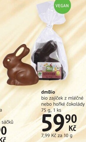 Čokoládový zajíc dm Bio