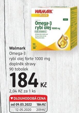 Doplněk stravy Omega-3 rybí olej Plus Walmark