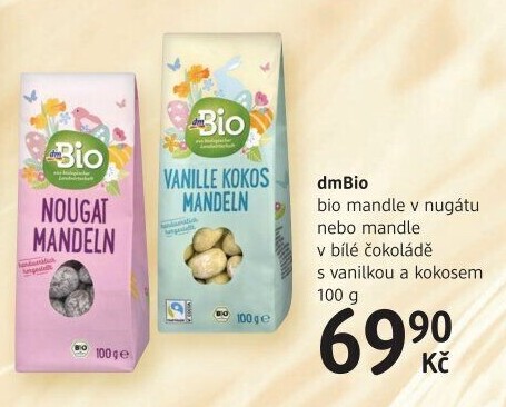 Mandle v nugátu dm Bio