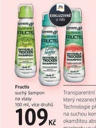 Šampon suchý Fructis Garnier