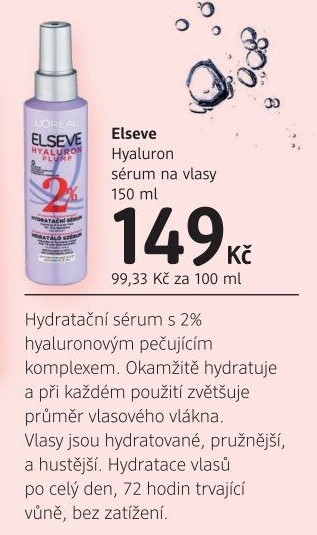 Sérum na vlasy Hyaluron Elséve L'
