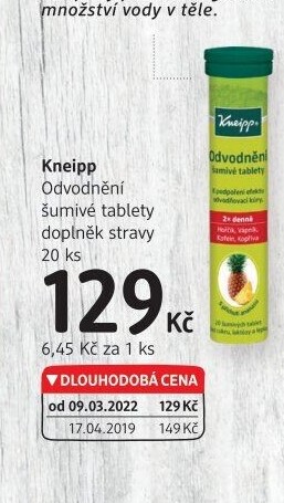 Šumivé tablety na odvodnění Kneipp