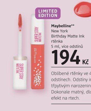 Tekutá rtěnka Superstay Matte Ink Maybelline