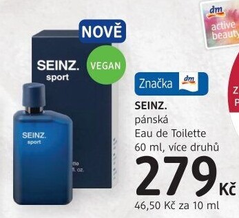 Toaletní voda pánská Seinz.