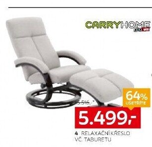 RELAXAČNÍ KŘESLO S TABURETEM
