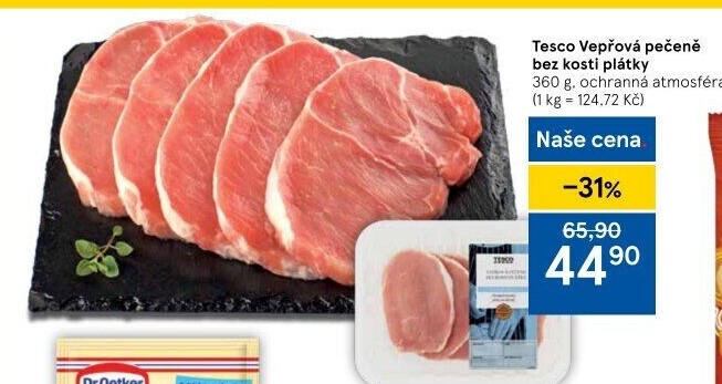 Vepřová pečeně bez kosti Tesco