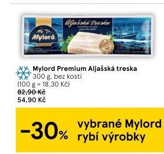 Aljašská treska filé pro děti mražené Premium Mylord