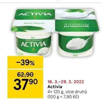 Bílý jogurt Activia Danone