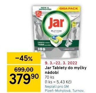 Kapsle do myčky Jar