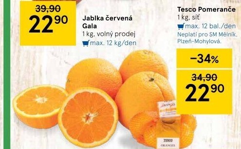 Pomeranče Tesco