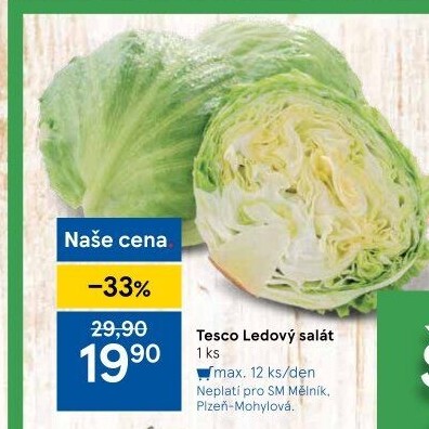 Salát ledový Tesco