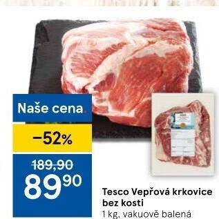 Vepřová krkovice bez kosti Tesco