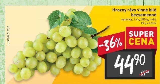 Hrozny bílé bezsemenné