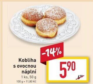 Kobliha s ovocnou náplní