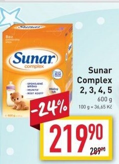 Kojenecké mléko Sunar Complex