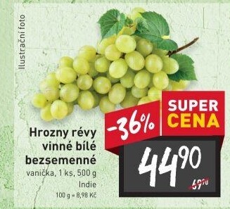 Hrozny bílé bezsemenné