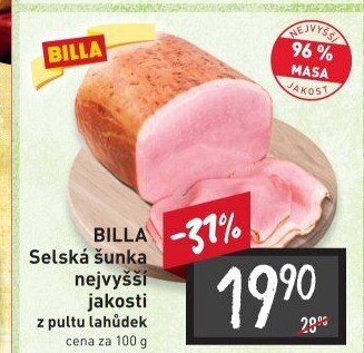 Šunka selská nejvyšší jakosti Billa