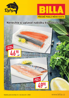 akční leták BILLA 16.3.2022-22.3.2022