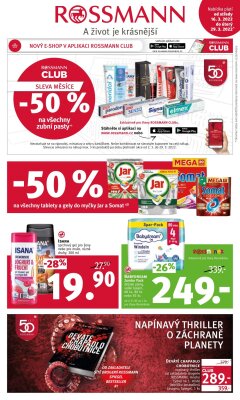 akční leták ROSSMANN drogerie 16.3.2022-29.3.2022