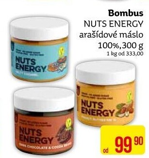 Arašídové máslo Nuts Energy Bombus