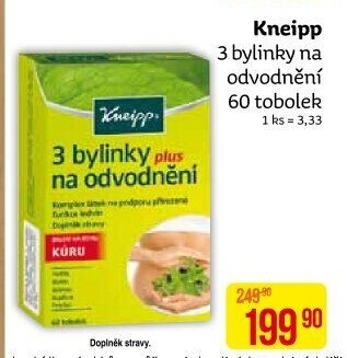 Doplněk stravy 3 bylinky na odvodnění Kneipp