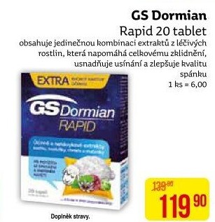 Doplněk stravy Dormian Rapid GS