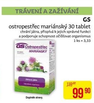 Doplněk stravy Ostropestřec GS