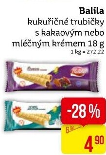 Kukuřičné trubičky bez lepku Balila