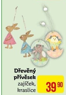 Velikonoční dřevěné závěsné dekorace